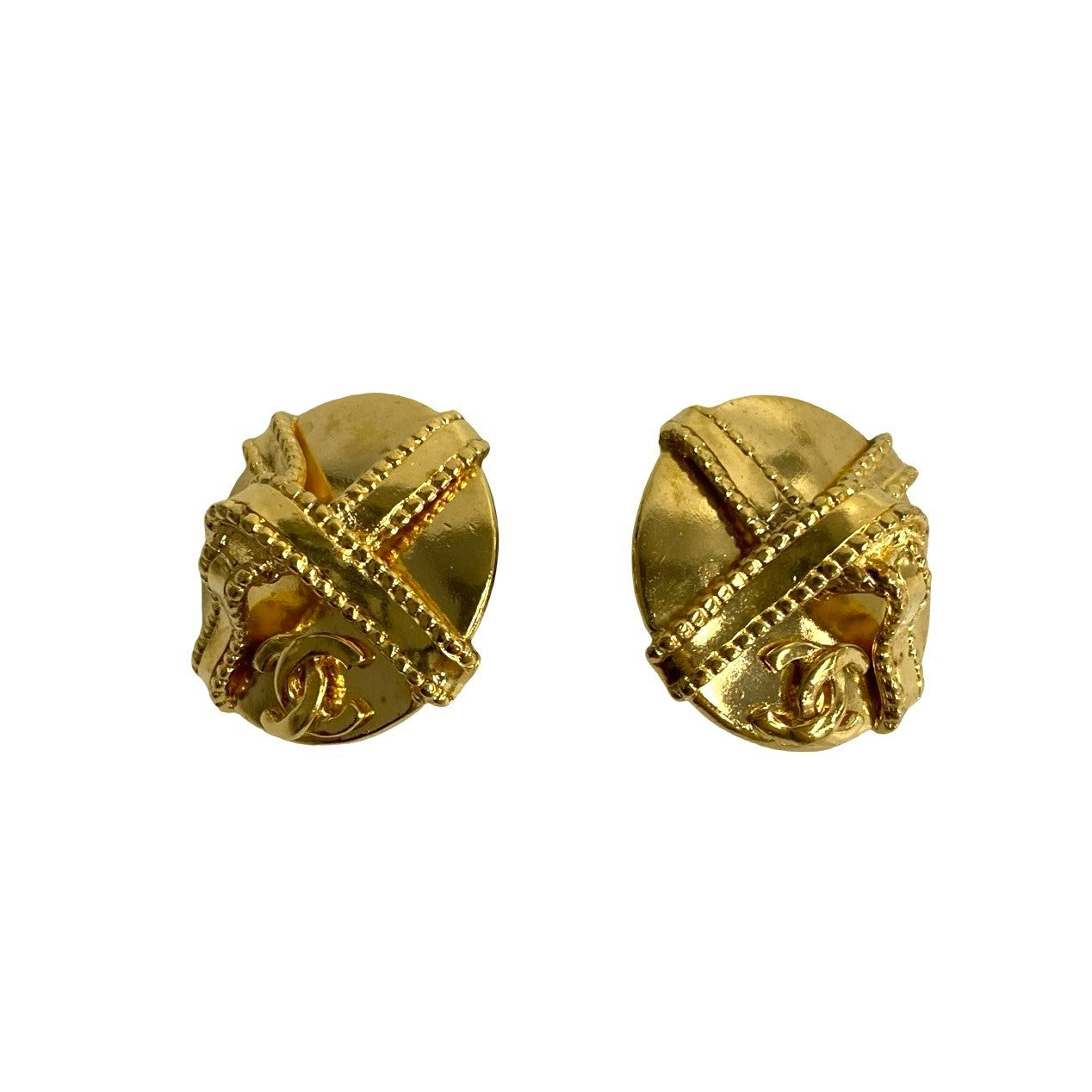 CHANEL Earring Gold Plated gold Women
