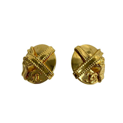 CHANEL Earring Gold Plated gold Women