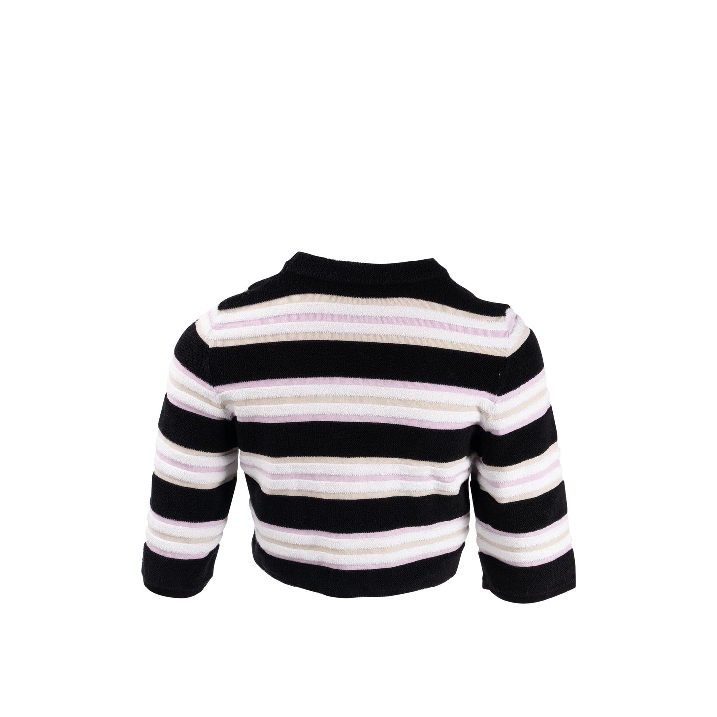 Fendi Size 38 Striped Cropped Top Viscose/Cotton Multicolour