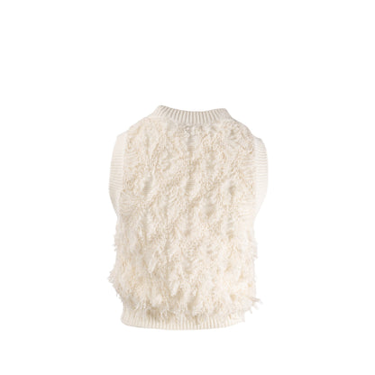 Chanel Size 34 21S No.5 Button Sleeveless Top Cotton/True Hemp/Polyamide Ecru LGHW