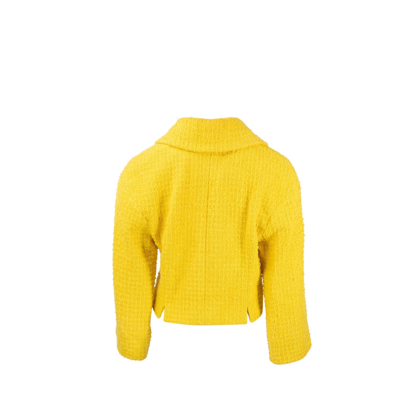 Chanel Size 40 22S Tweed Jacket Yellow