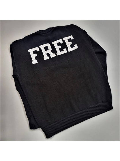 Luxury Balenciaga Trending 2025 Men's Back Logo V-Neck Knit Top Black
