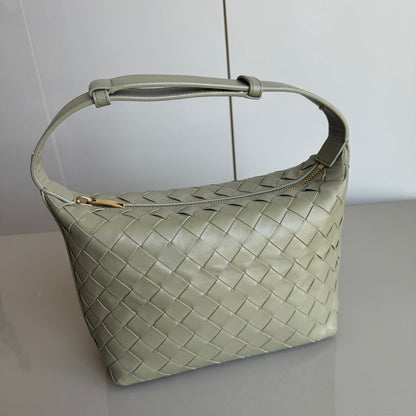 Bottega Veneta Mini Wallace Leather Green Travertine & Muse Brass