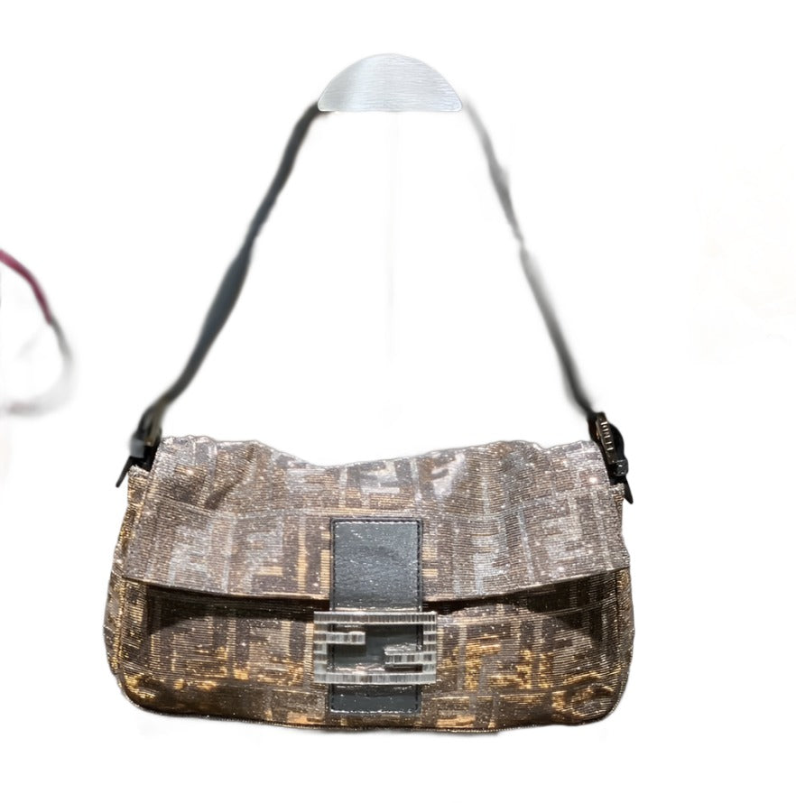 Fendi Baguette Glitter Zucca Print Shoulder bag