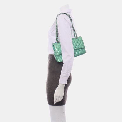 Chanel Classic Flap Medium Mint Green Patent Leather 2012-2013
