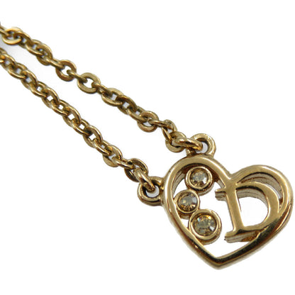 Christian Dior Necklace Metal, Rhinestone gold Women