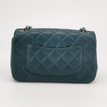 Chanel Classic Flap Rectangular Mini Teal Green Lambskin,2020
