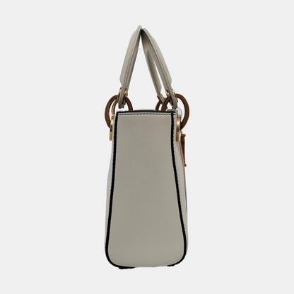 Lady Dior Mini 2018 x Niki De Saint Phalle Dioramour White Leather Gold Hardware