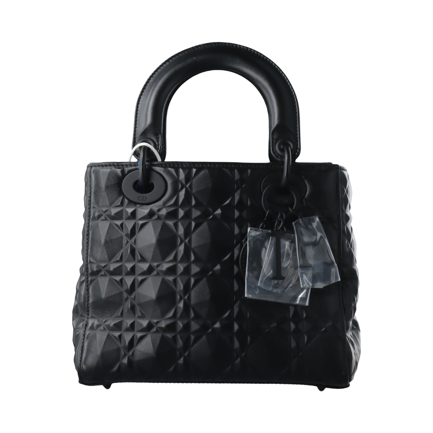 Lady Dior Small My Abcdior So Black Diamond Motif Caflskin Leather