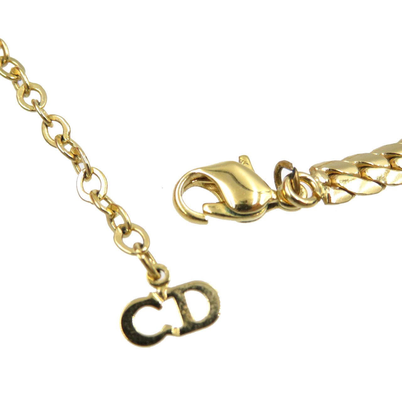 Christian Dior Necklace Metal, Rhinestone gold Women