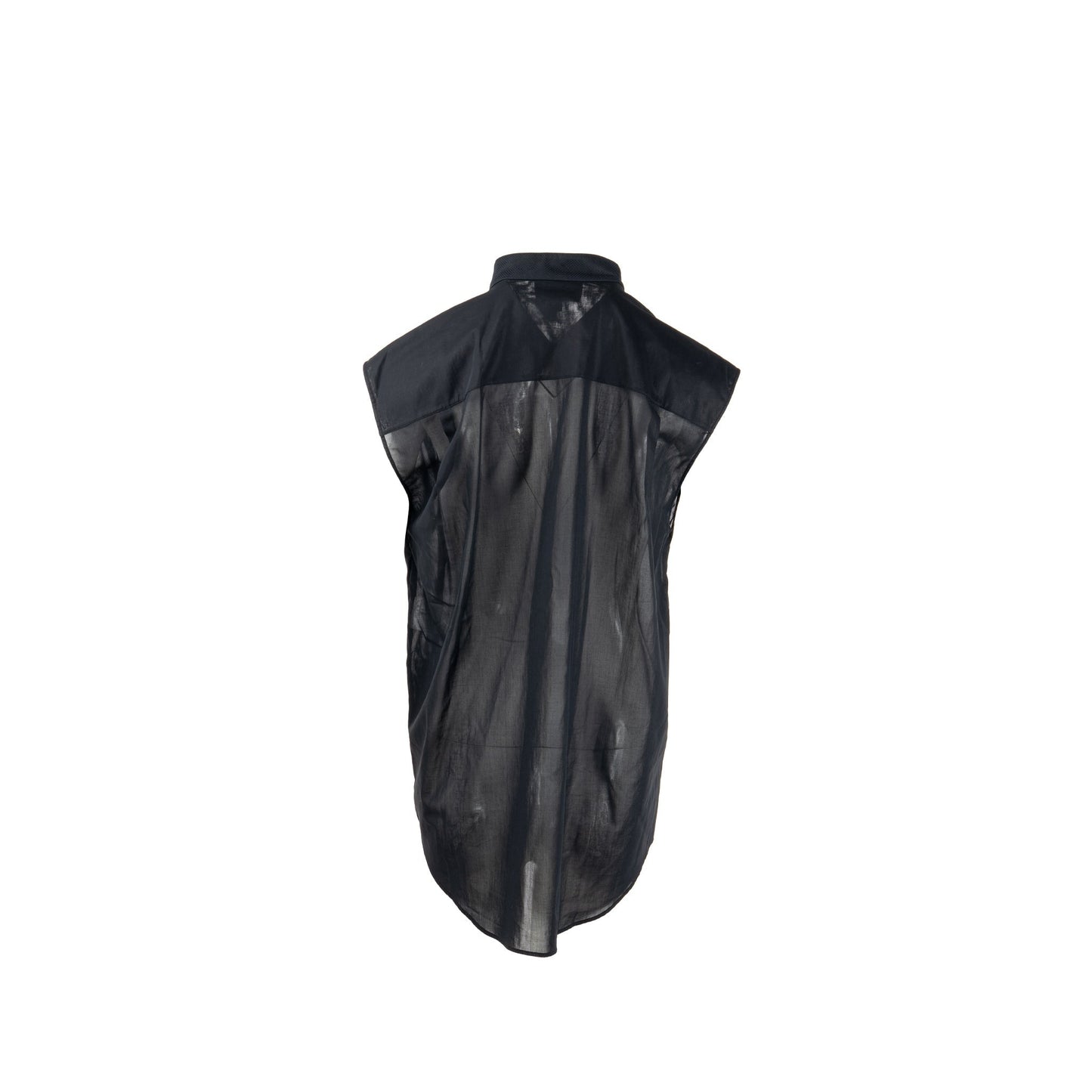 Chanel Size 36 Sleeveless Shirt Cotton Black