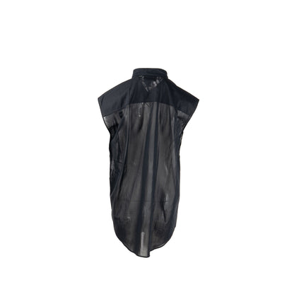 Chanel Size 36 Sleeveless Shirt Cotton Black