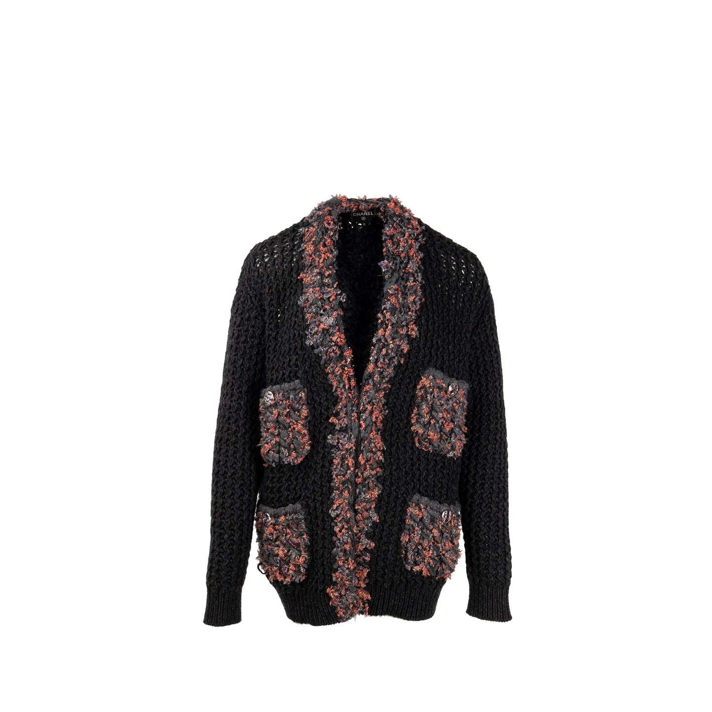 Chanel Size 34/36 cardigan cashmere grey/ multicolor