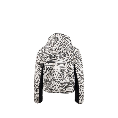 Chanel Size 34 21N Coco Neige Reversible Down Jacket Polyester White / Black