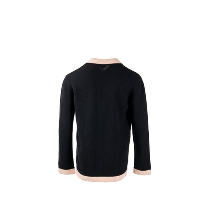 Chanel size 34 20S cardigan cashmere black / pink