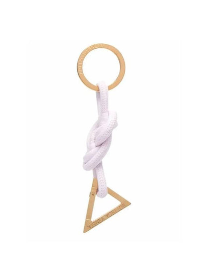 Luxury Bottega Veneta Triangle Nappa Key Holder White