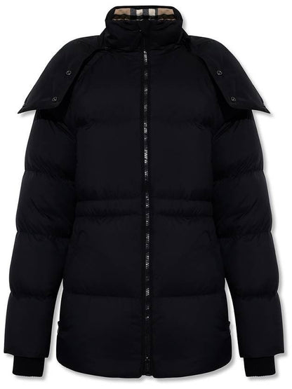 Luxury Burberry Detachable Hooded Nylon Padding Black