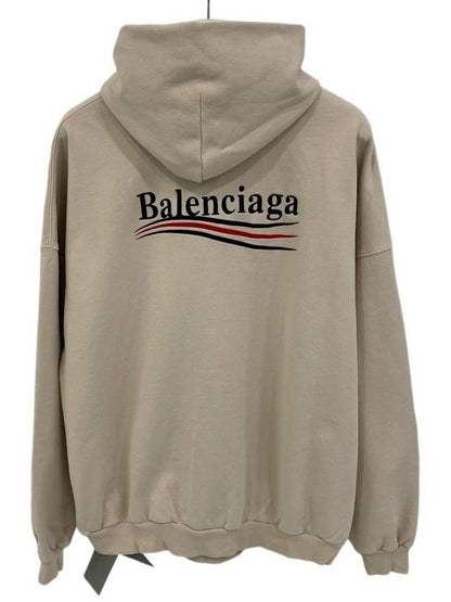 Luxury Balenciaga Trending 2025 Embroidered Logo Cotton Hoodie Beige