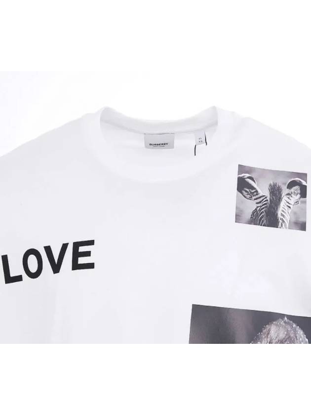 Luxury Burberry Men's Alphabet Print Long Sleeve T-Shirt White