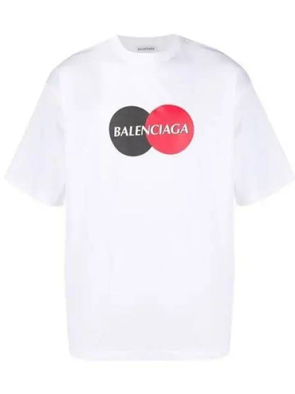 Luxury Balenciaga Trending 2025 Logo Print Oversized Short Sleeve T-Shirt White