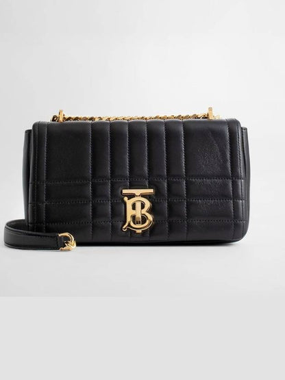 Luxury Burberry Lola Quilted Lambskin Small Shoulder Bag Black