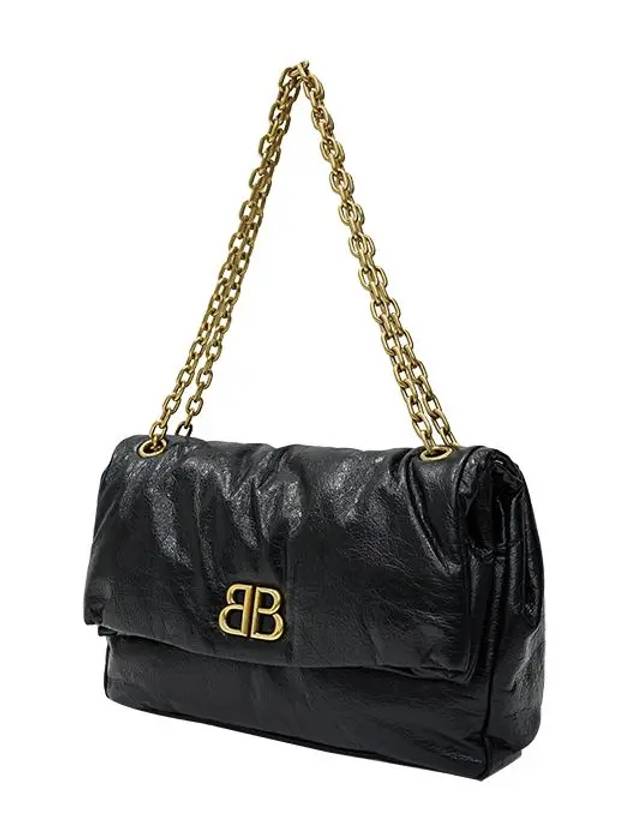 Luxury Balenciaga Trending 2025 Monaco Chain Strap Shoulder Bag Black
