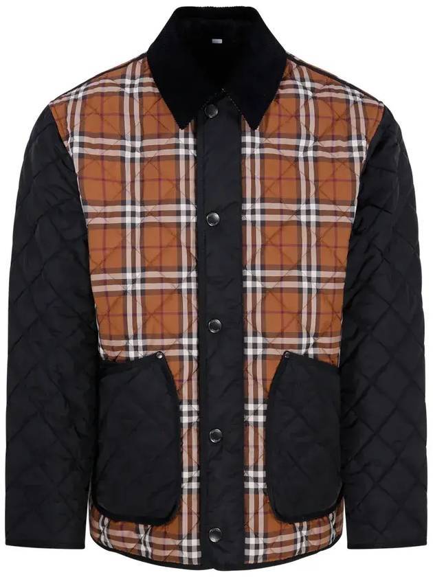 Luxury Burberry Vintage Check Quilted Jacket Brown