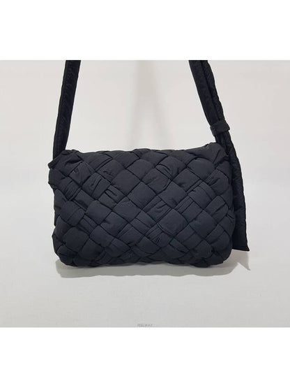 Luxury Bottega Veneta Bottega Vanetta Black Small Rumple Messenger Bag