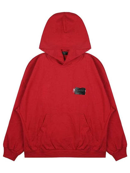 Luxury Balenciaga Trending 2025 Logo Tape Hoodie Red