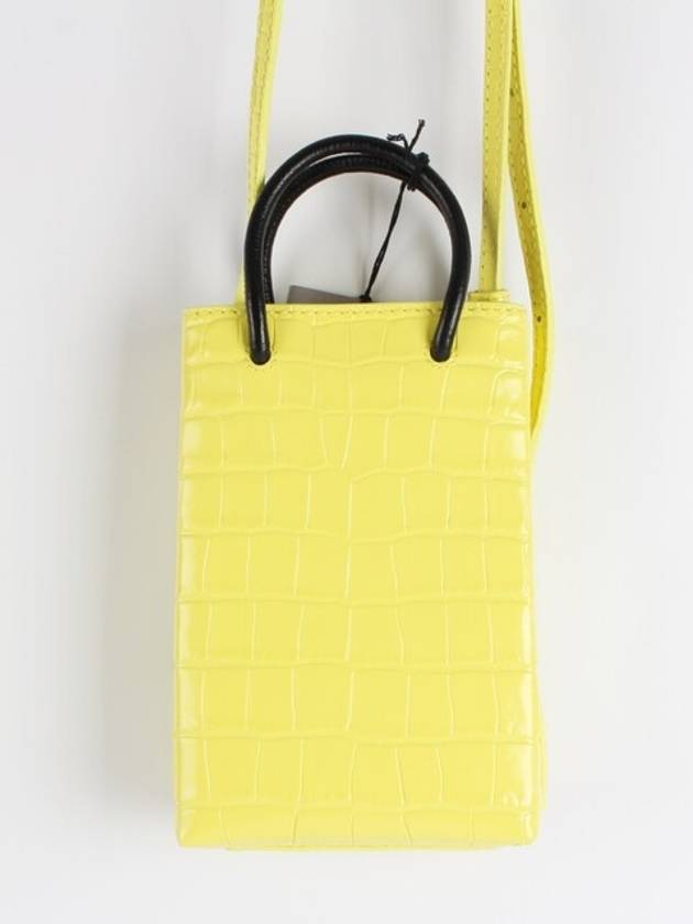 Luxury Balenciaga Trending 2025 Crocodile cross bag yellow