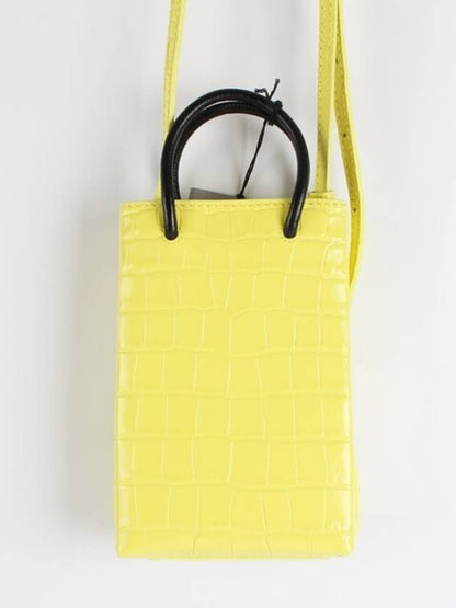 Luxury Balenciaga Trending 2025 Crocodile cross bag yellow