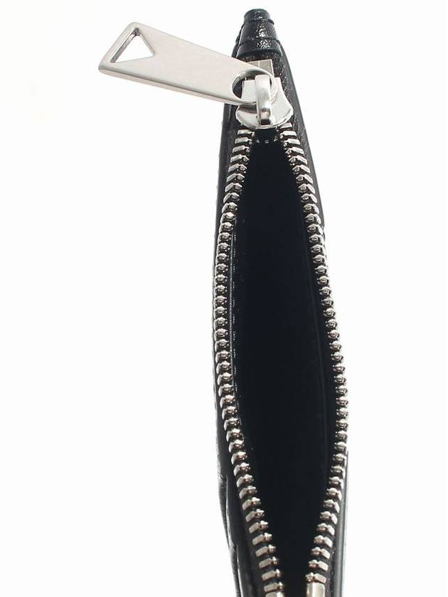 Luxury Bottega Veneta Leather Card Wallet Black
