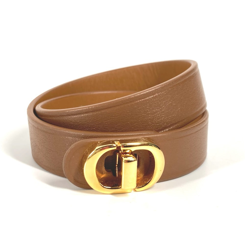 Dior bracelet leather Brown CD logo Women