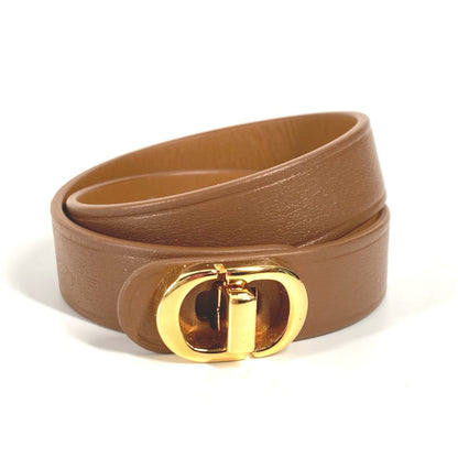 Dior bracelet leather Brown CD logo Women