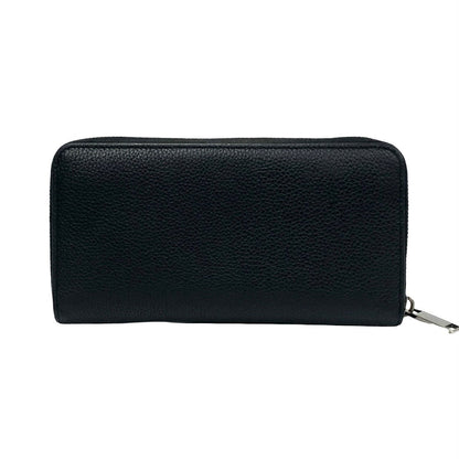 Dior Long Wallet Purse leather black