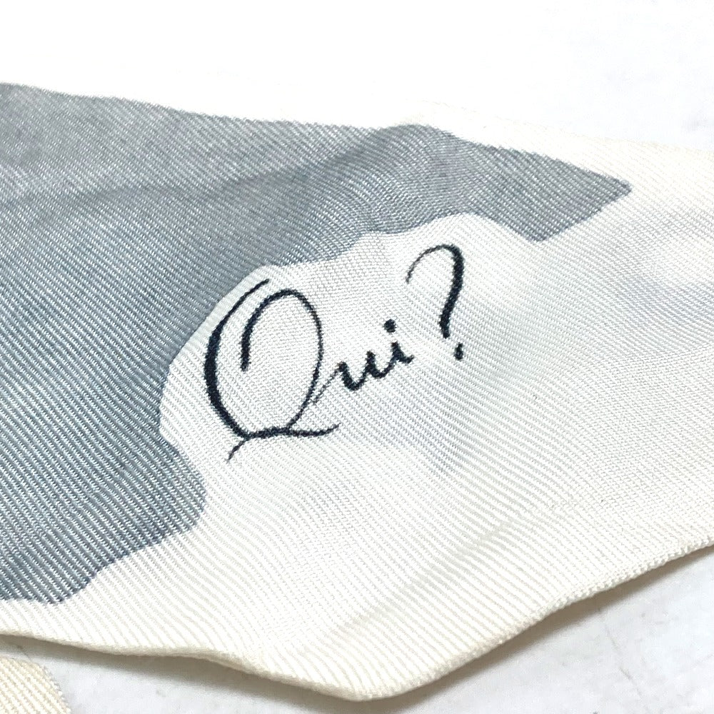 Dior scarf silk white Initials logo Q Mitsua Women