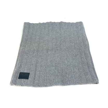 Dior Scarf wool gray Dior Homme Knit Leather Tag Leather Tag Logo mens