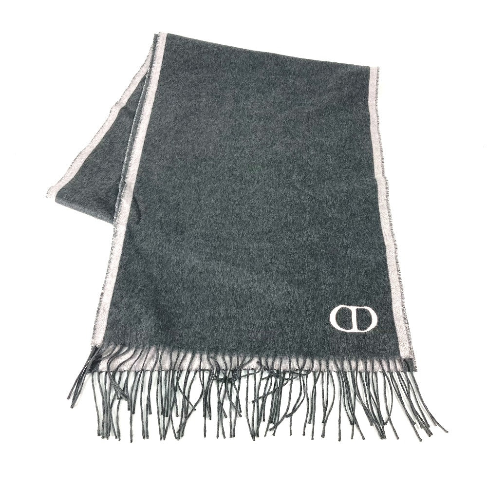 Dior Scarf 93E0015DH001 silk gray CD logo Women