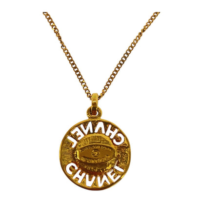 CHANEL Necklace Metal, Faux Pearl Gold white Women