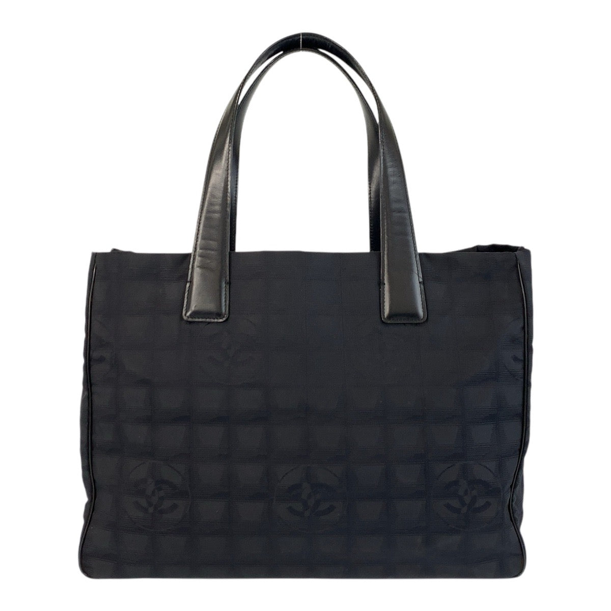 CHANEL Tote Bag Nylon, Leather Black GoldMetal Tote Bag Shoulder Bag New travel line Women