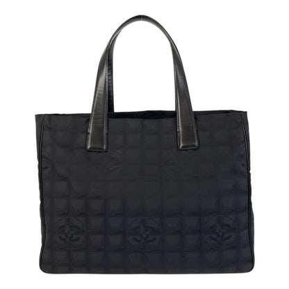 CHANEL Tote Bag Nylon, Leather Black GoldMetal Tote Bag Shoulder Bag New travel line Women