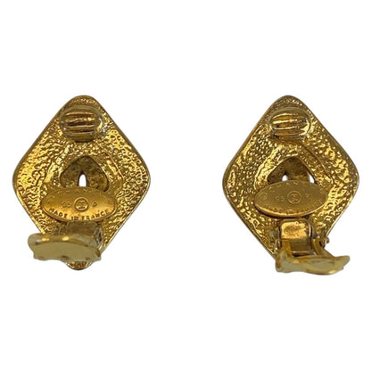 CHANEL Earring plating Gold gold COCO Mark Women