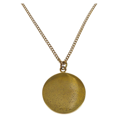 CHANEL Necklace metal Pink beige gold Necklace Round Necklace COCO Mark Women