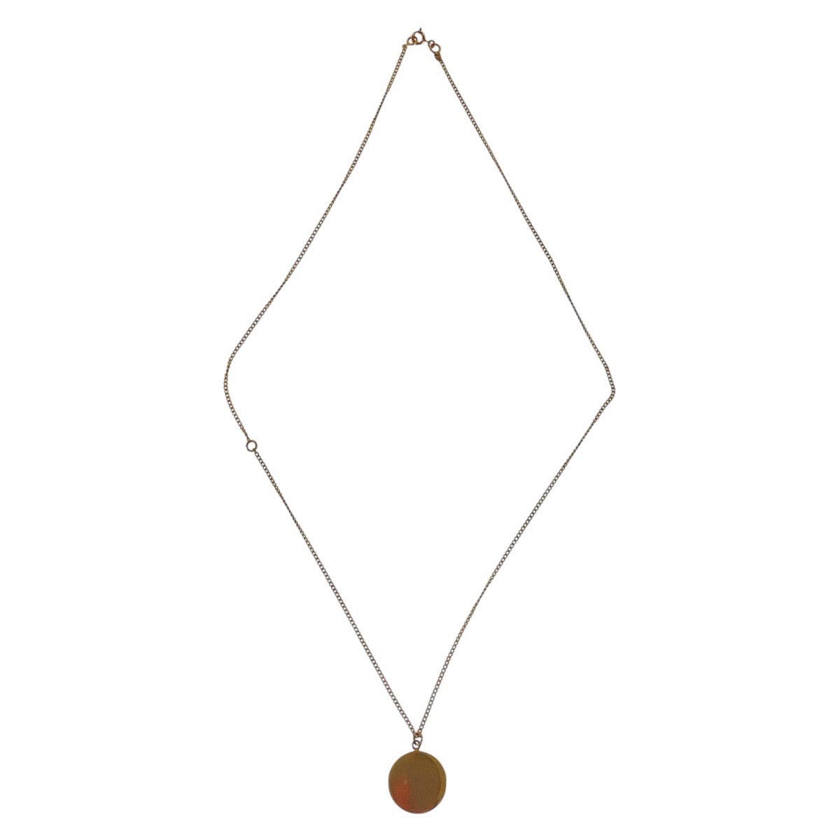 CHANEL Necklace metal Pink beige gold Necklace Round Necklace COCO Mark Women