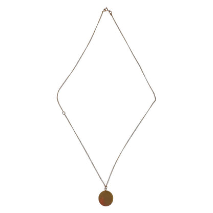 CHANEL Necklace metal Pink beige gold Necklace Round Necklace COCO Mark Women