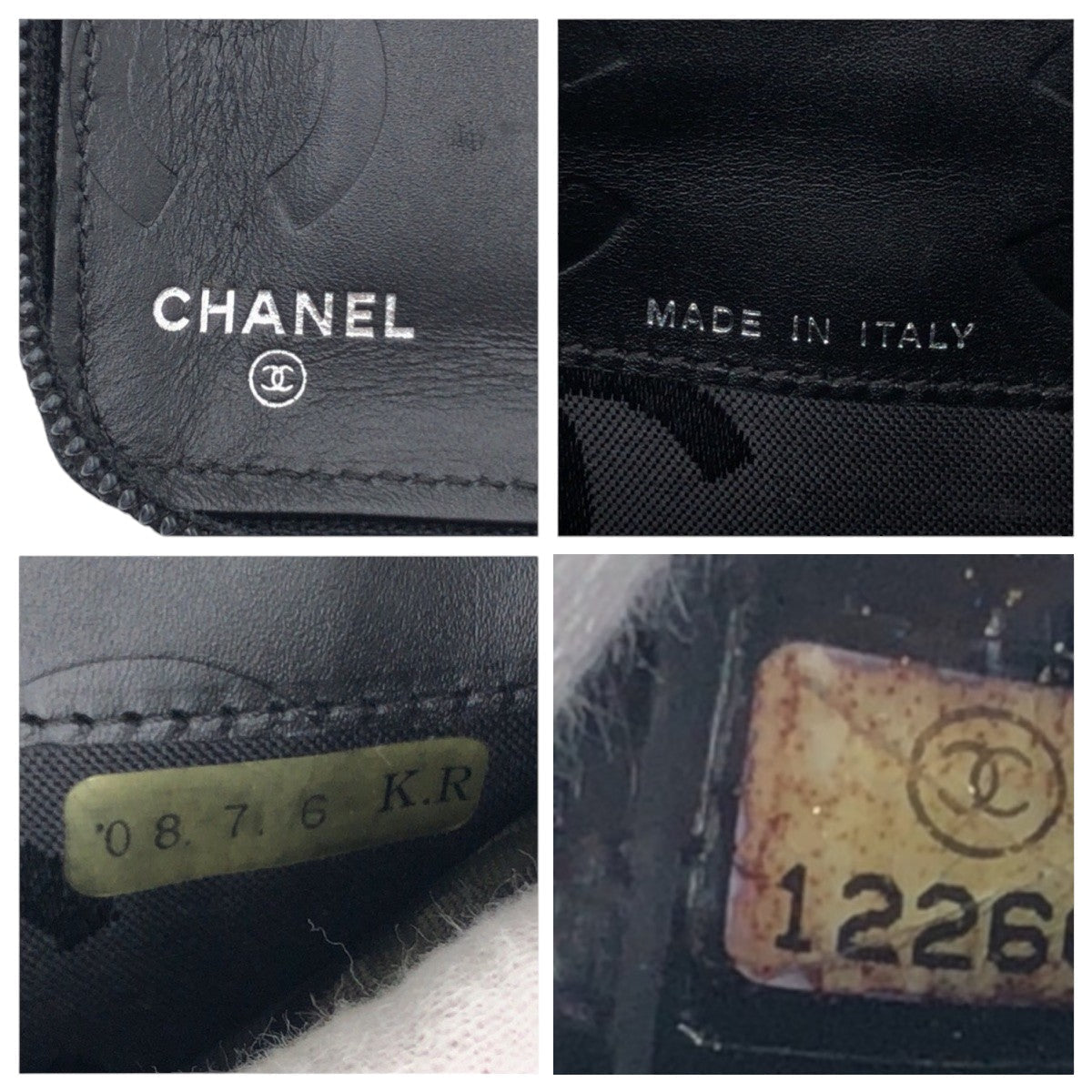 CHANEL Long Wallet Purse leather Black black Long Wallet Purse Cambon COCO Mark Women