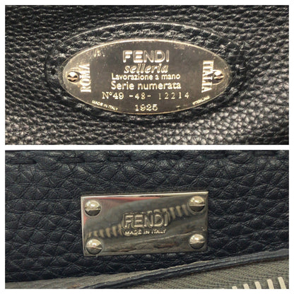 FENDI Shoulder Bag 7VA406 leather Gray Yellow SilverMetal Shoulder Bag Handbag 2way Celeria Peekaboo Fit mens
