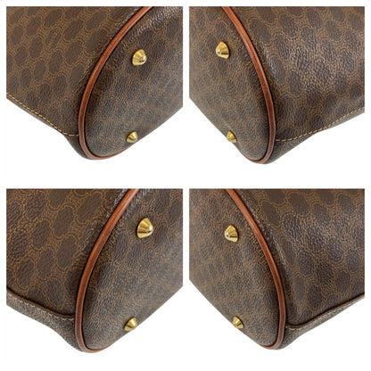 CELINE Tote Bag MC96 PVC, Leather Brown Gold Metal Tote Bag Shoulder Bag Macadam Women