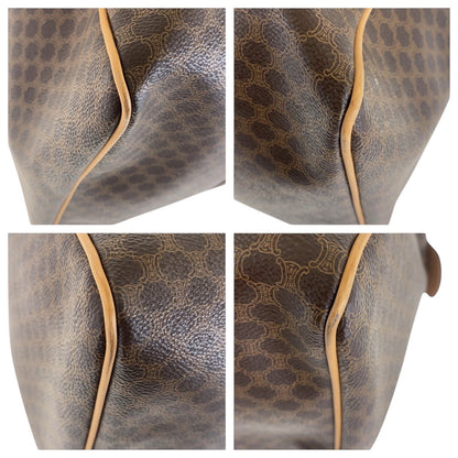 CELINE Boston Duffel bag PVC Brown Gold Metal Macadam Women