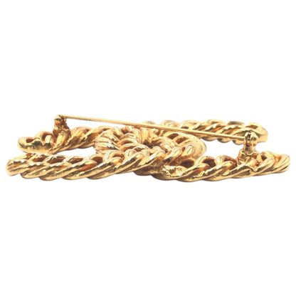 CHANEL Brooch metal gold Big Chain COCO Mark Women